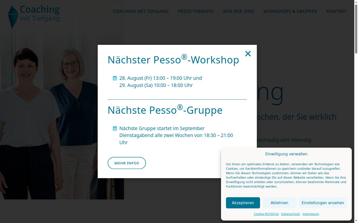 Screenshot tal-banner tal-kunsens muri qabel kwalunkwe interazzjoni