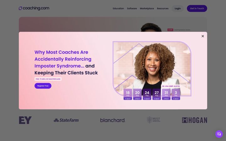 Screenshot of coaching.com
