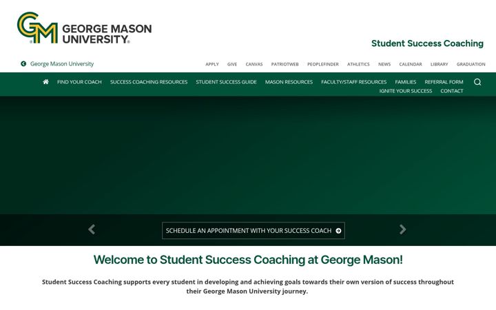 Screenshot von coaching.gmu.edu