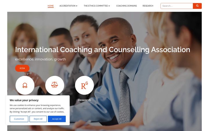 Captură de ecran a coaching.uk.net