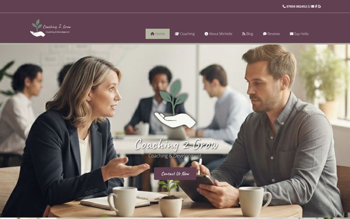 Zrzut ekranu coaching2grow.co.uk