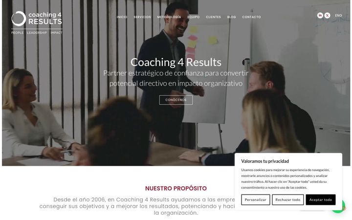 Screenshot of coaching4results.com