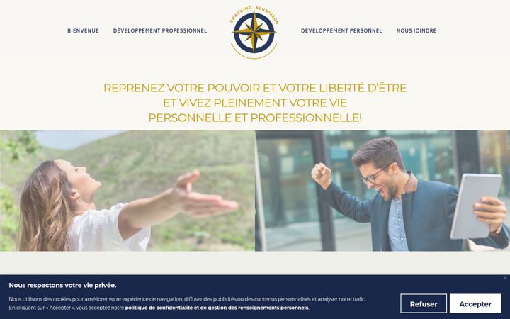 Screenshot of coachingalunisson.ca