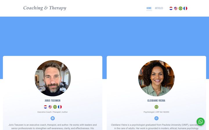 Screenshot of coachingandtherapy.org