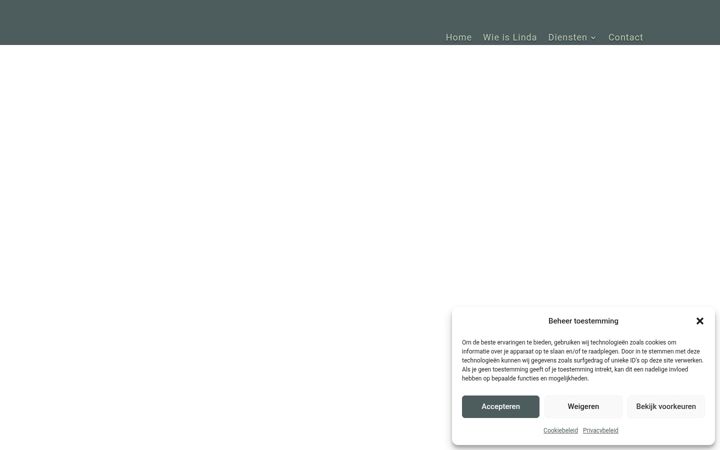 Screenshot van coachingatlindas.nl