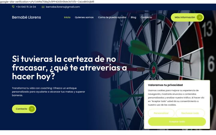 Captura de ecrã de coachingblmallorca.es