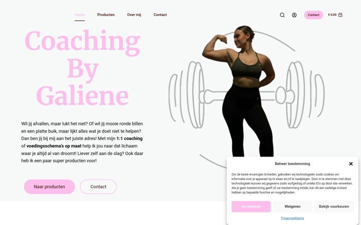 Screenshot van coachingbygaliene.nl