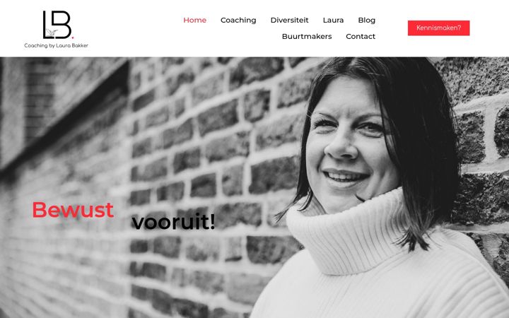 Screenshot van coachingbylaurabakker.nl
