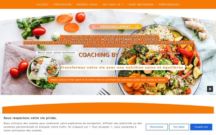 Screenshot of coachingbysarah.fr