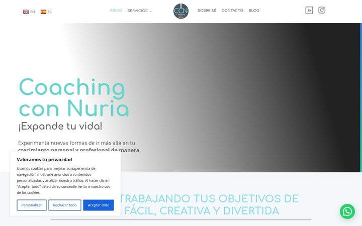 Captura de ecrã de coachingconnuria.es