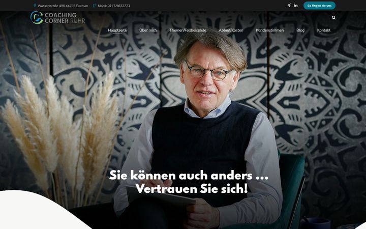 Screenshot of coachingcornerruhr.de