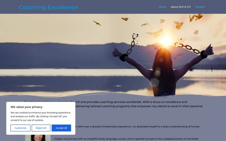 Zrzut ekranu coachingexcellence.co.uk