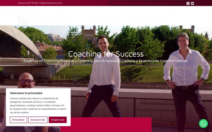 Captura de ecrã de coachingforsuccess.es