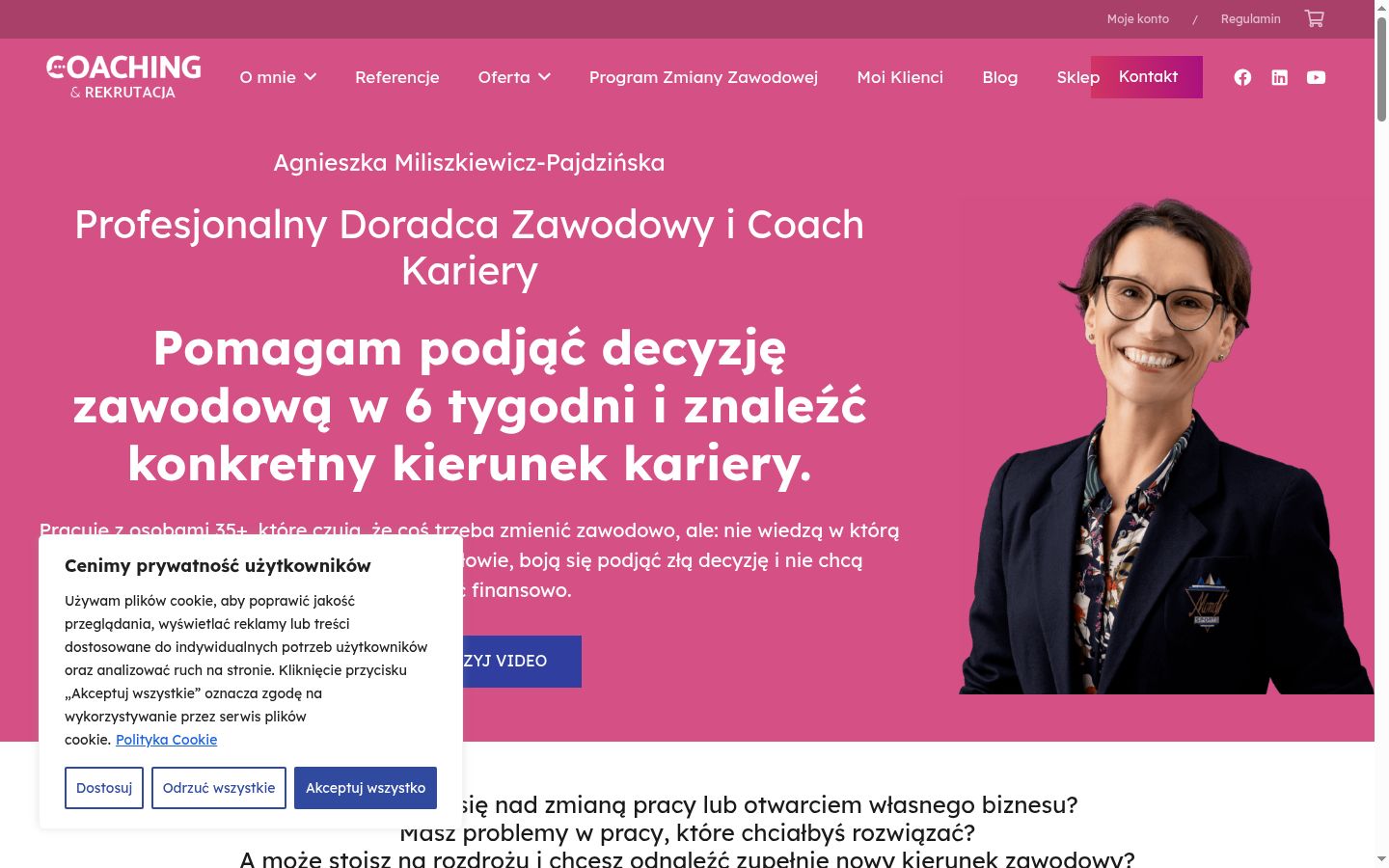 Sutikimo reklamjuostės, rodytos prieš bet kokią sąveiką, ekrano kopija