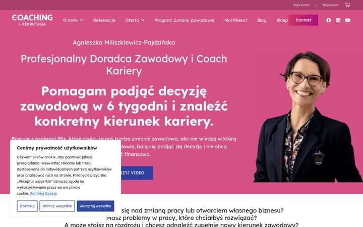 Screenshot of coachingirekrutacja.pl