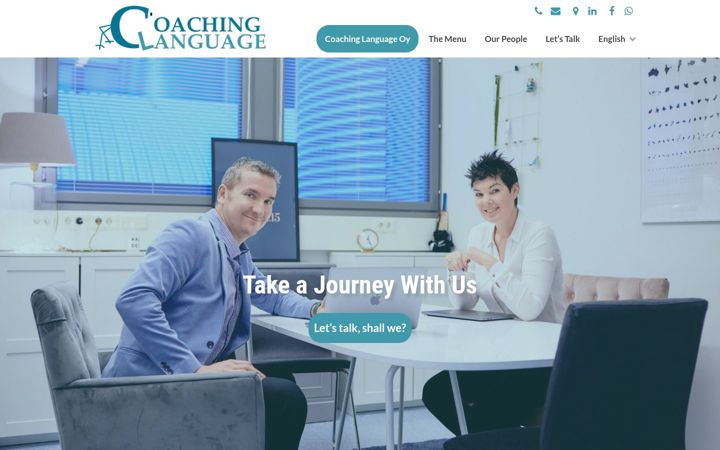 Skærmbillede af coachinglanguage.fi
