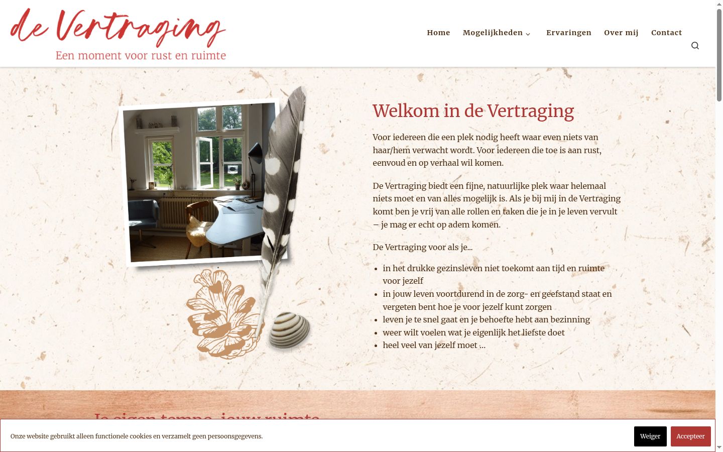 Screenshot van de toestemmingsbanner zoals getoond vóór enige interactie