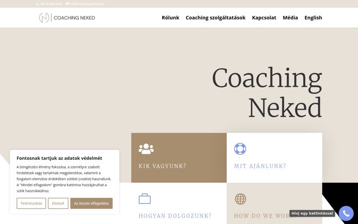 Screenshot του coachingneked.hu