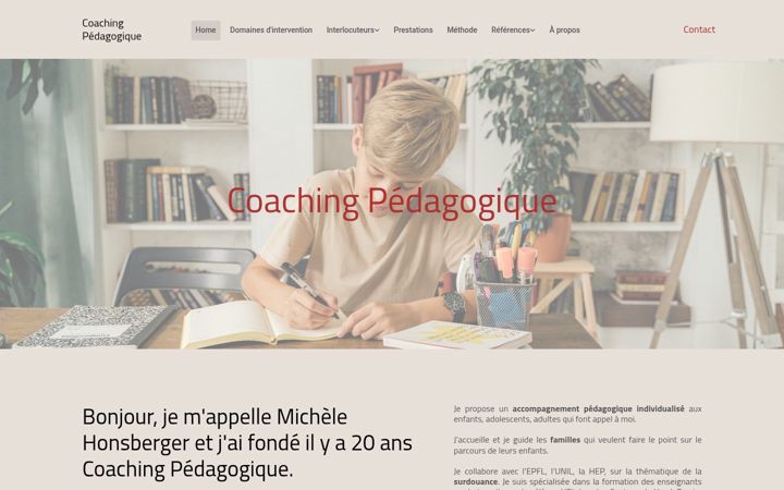 Skærmbillede af coachingpedagogique.ch