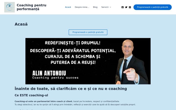 Screenshot of coachingpentruperformanta.com