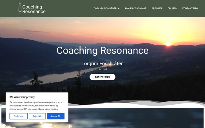 Ekrano kopija coachingresonance.no
