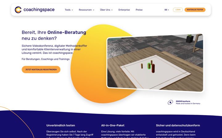 Screenshot of coachingspace.net
