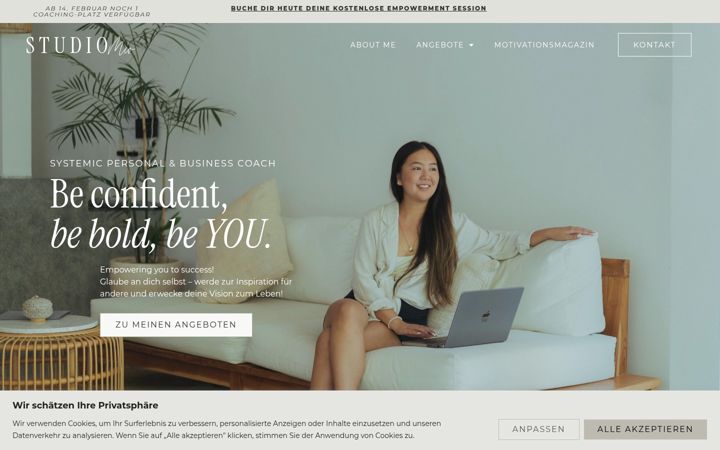 Screenshot of coachingstudiomio.de