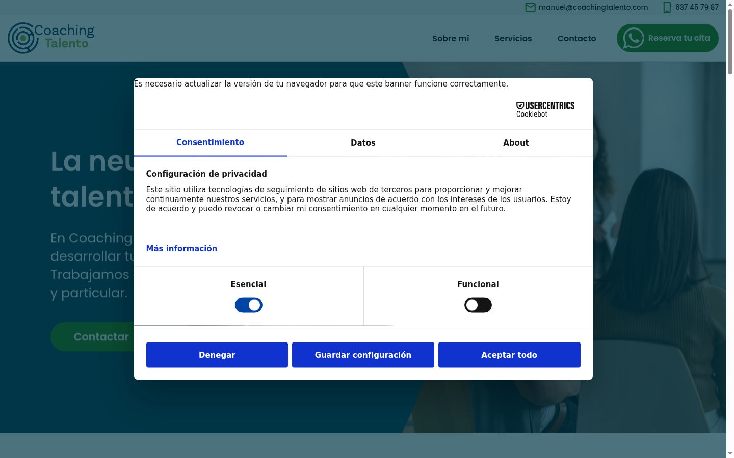 Zrzut ekranu banera zgody wyświetlanego przed jakąkolwiek interakcją