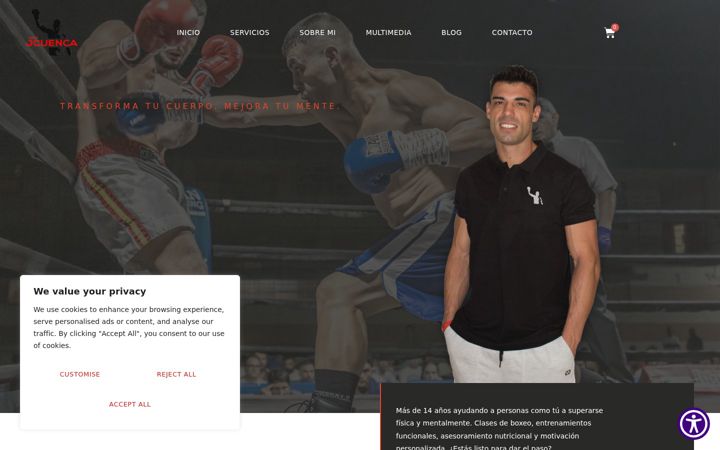 Screenshot of coachjcuenca.com