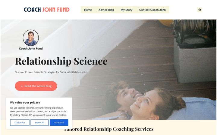 Screenshot of coachjohnfund.com