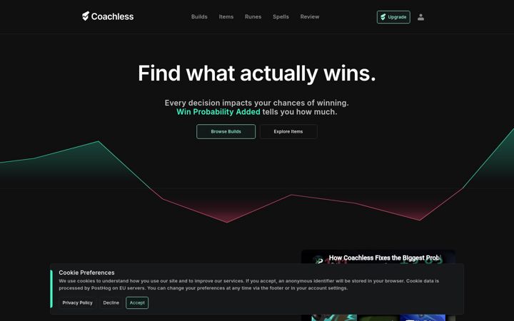 Screenshot of coachless.gg