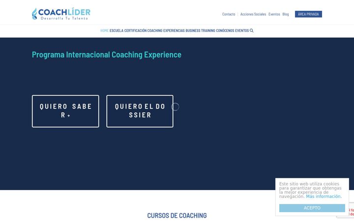Captura de ecrã de coachlidertraining.es