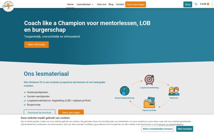 Screenshot του coachlikeachampion.nl
