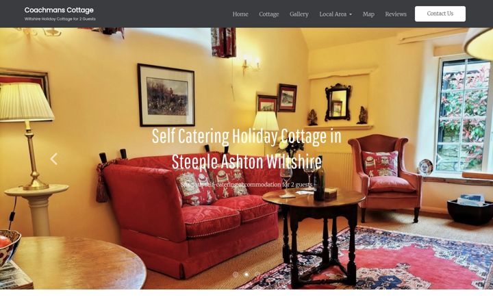 Screenshot of coachmans-cottage.com