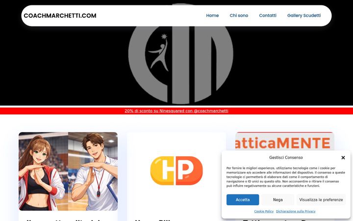 Screenshot of coachmarchetti.com