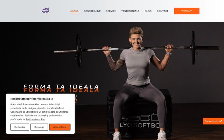 Screenshot of coachmarija.ro