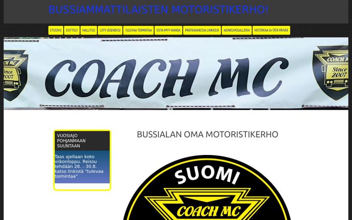 Screenshot of coachmc.fi