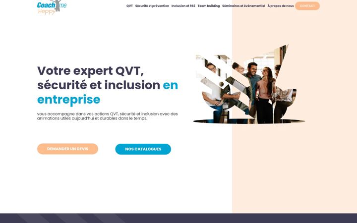 Screenshot of coachmehappy.fr