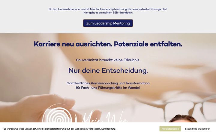Screenshot of coachmeinweg.de