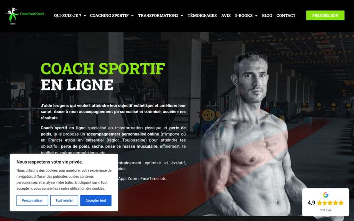 Ekrano kopija coachnutrisport.fr