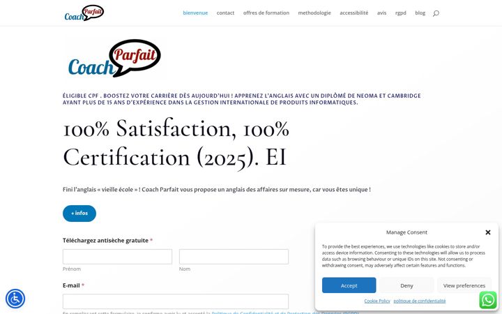 Screenshot of coachparfait.com