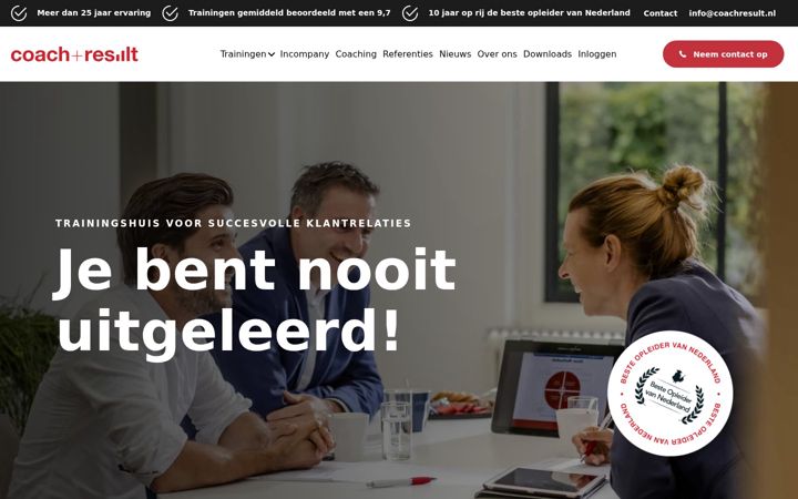 Ekrānuzņēmums no coachresult.nl