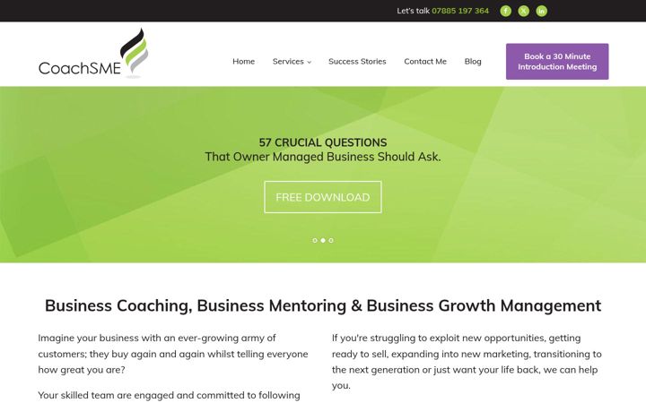Zrzut ekranu coachsme.co.uk