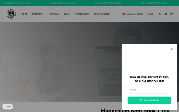 Screenshot of coachsoak.com