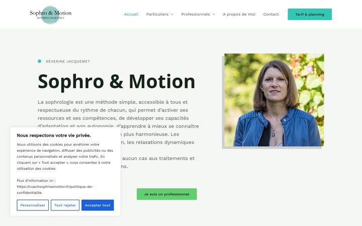 Screenshot of coachsophroemotion.fr