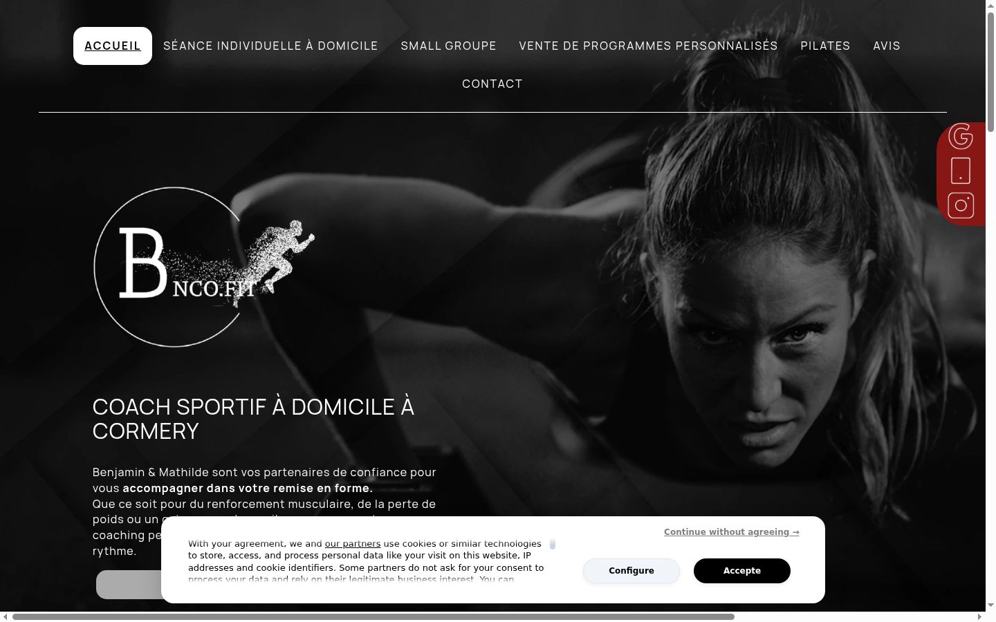 Screenshot del banner di consenso mostrato prima di qualsiasi interazione