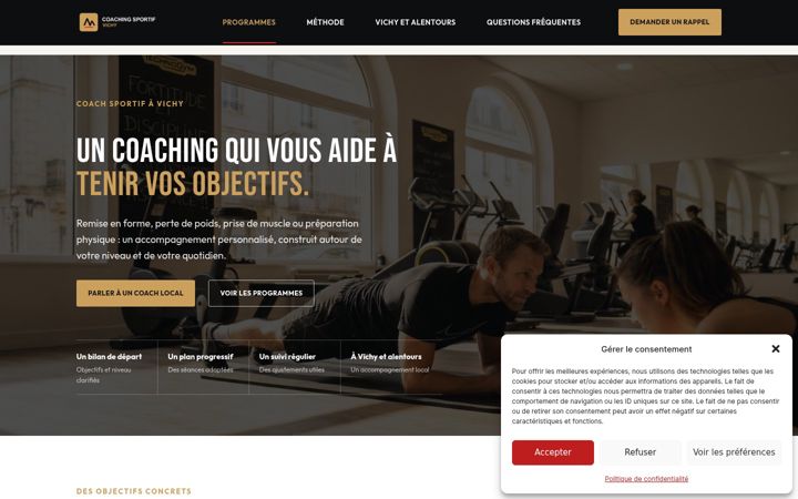 Screenshot of coachsportifvichy.com