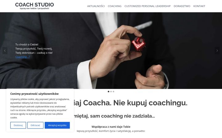 Snímek obrazovky coachstudio.pl