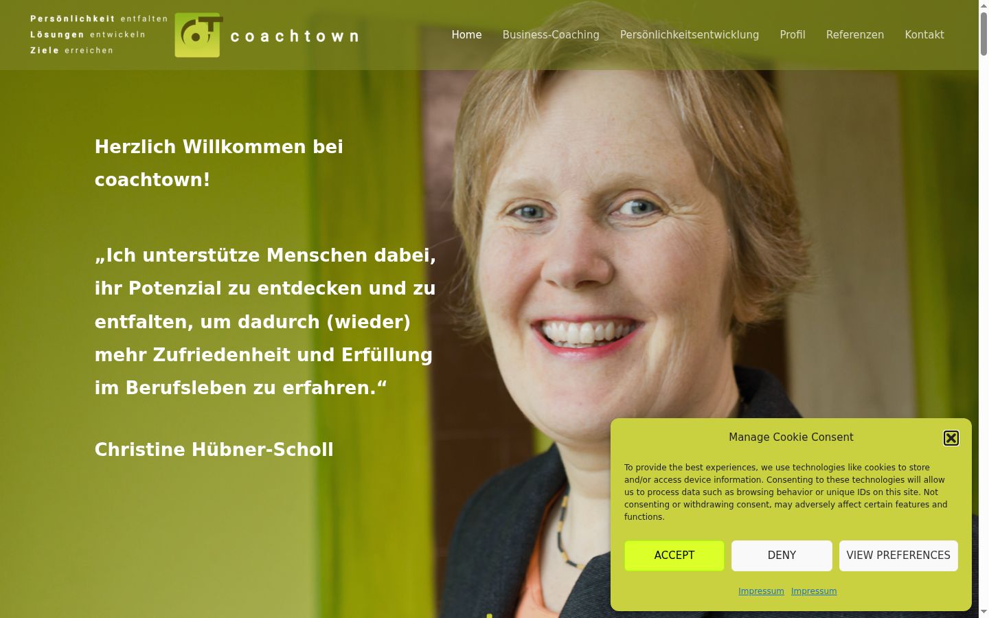 Screenshot des Einwilligungsbanners vor jeglicher Interaktion