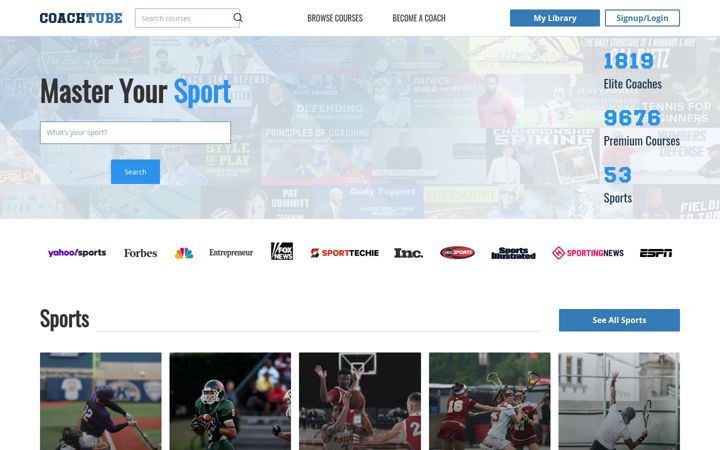 Screenshot of coachtube.com